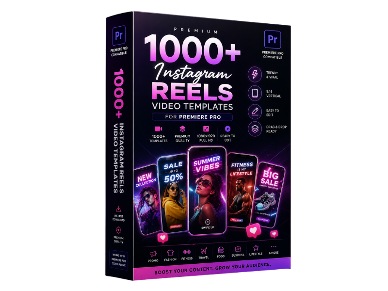 1000+ Instagram Reels Video Templates – Premiere Pro Editable Pack